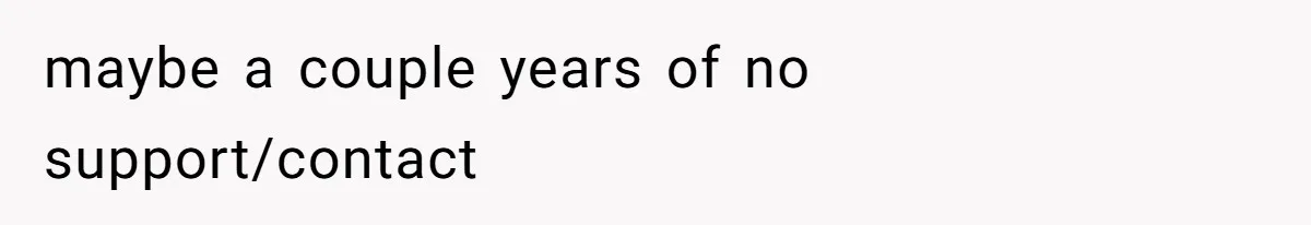maybe a couple years of no support/contact