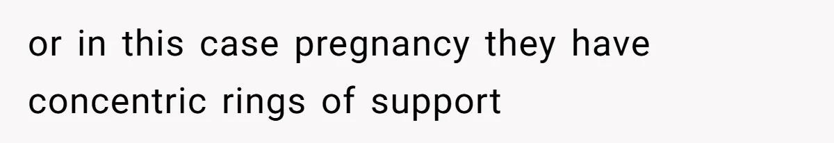 or in this case pregnancy they have concentric rings of support