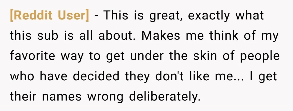 [Reddit User] − This is great, exactly what this sub is all about. Makes me think of my favorite way to get under the skin of people who have decided...