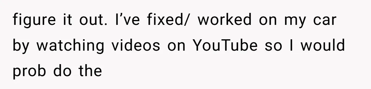 figure it out. I’ve fixed/ worked on my car by watching videos on YouTube so I would prob do the