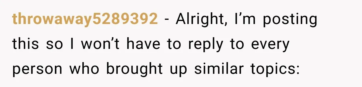 Couple Leaves Family Vacation After MIL Refuses To Give Them A Shared Bed throwaway5289392 − Alright, I’m posting this so I won’t have to reply to every person who brought up similar topics: