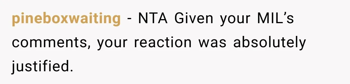 Couple Leaves Family Vacation After MIL Refuses To Give Them A Shared Bed pineboxwaiting − NTA Given your MIL’s comments, your reaction was absolutely justified.