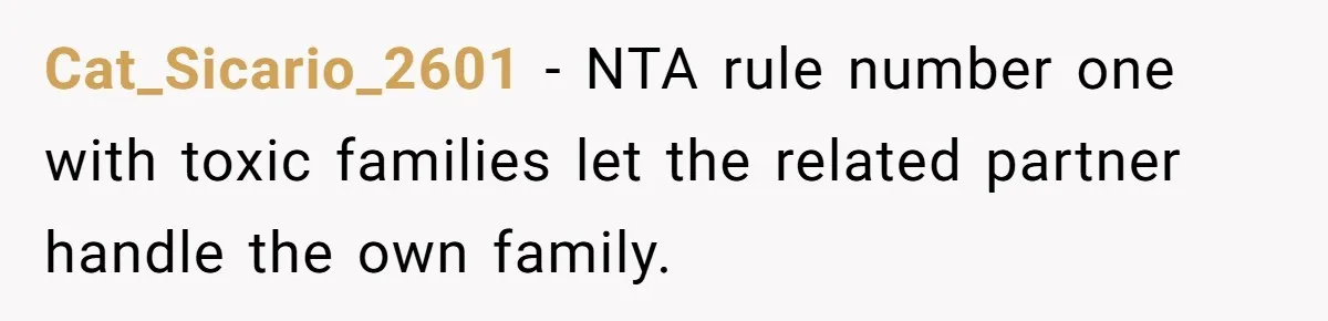 Cat_Sicario_2601 − NTA rule number one with toxic families let the related partner handle the own family.