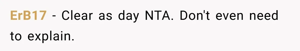 ErB17 − Clear as day NTA. Don't even need to explain.