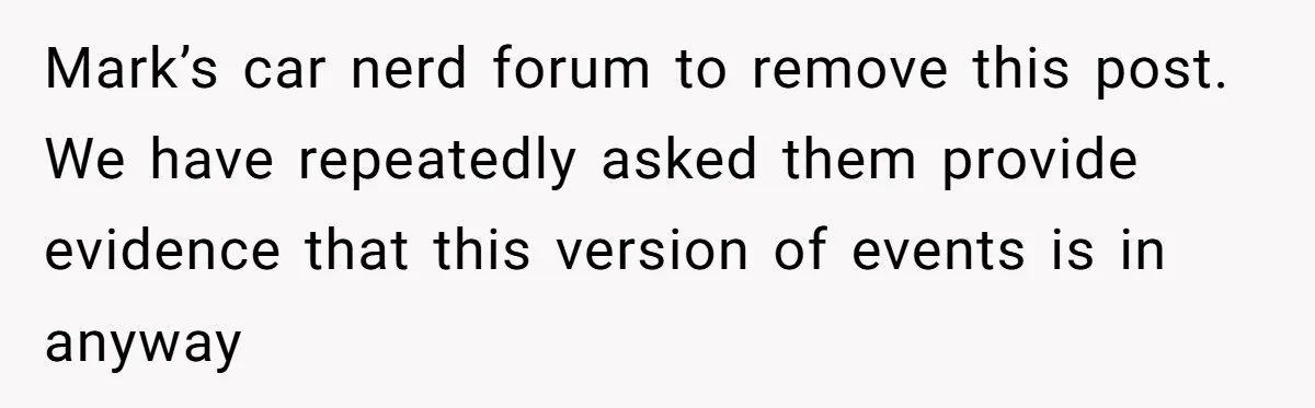 Internet Sleuths Rally Around Groom After Helicopter Service Abandons Their Promise Mark’s car nerd forum to remove this post. We have repeatedly asked them provide evidence that this version of events is in anyway