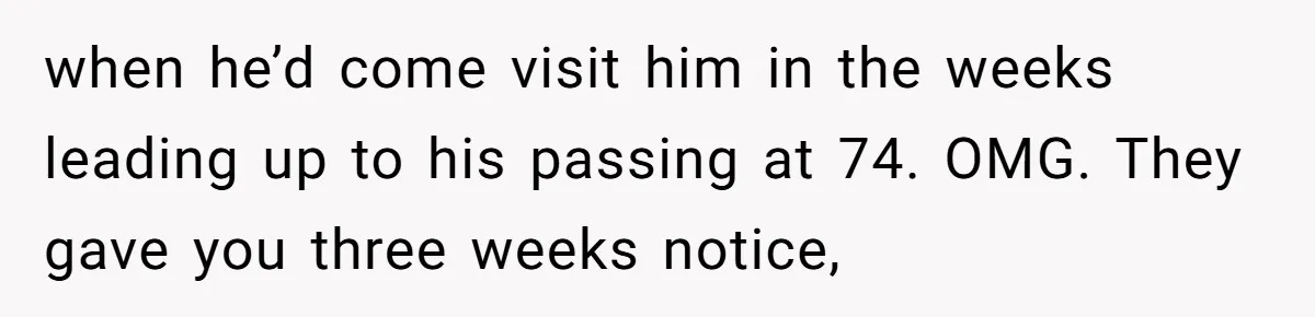 Internet Sleuths Rally Around Groom After Helicopter Service Abandons Their Promise when he’d come visit him in the weeks leading up to his passing at 74. OMG. They gave you three weeks notice,