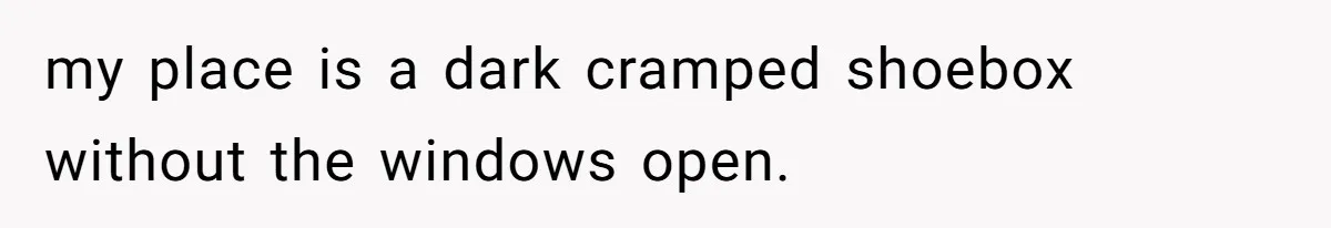 Man Calls Neighbor “Petty” After She Stops Him From Staring Into Her Apartment my place is a dark cramped shoebox without the windows open.