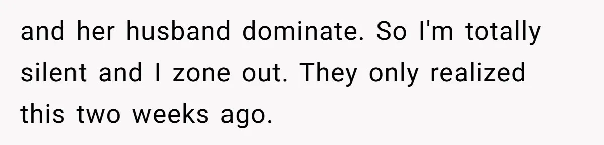 Teen Stops Participating In Family Therapy After Mom Accuses Her Of Lying and her husband dominate. So I'm totally silent and I zone out. They only realized this two weeks ago.