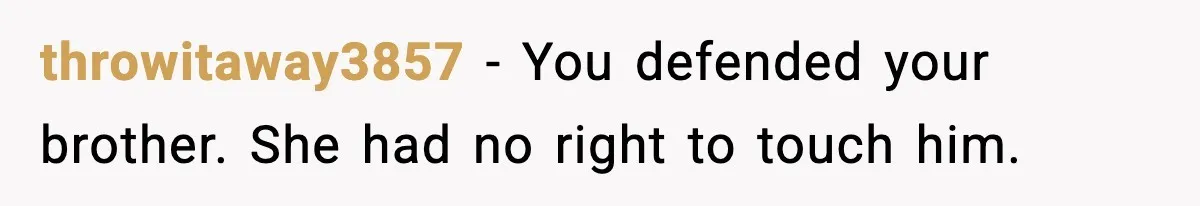 She Slapped Her Stepson, So His Sister Called the Police throwitaway3857 - You defended your brother. She had no right to touch him.