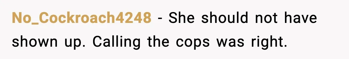She Slapped Her Stepson, So His Sister Called the Police No_Cockroach4248 - She should not have shown up. Calling the cops was right.