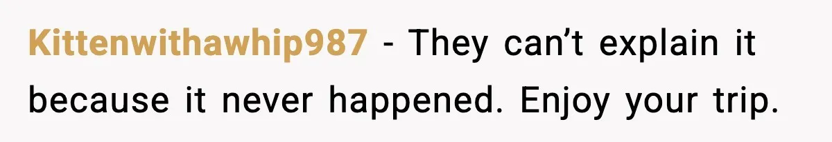 Brother Wants Her at the Wedding, But Only as a Silent Apology Kittenwithawhip987 - They can’t explain it because it never happened. Enjoy your trip.