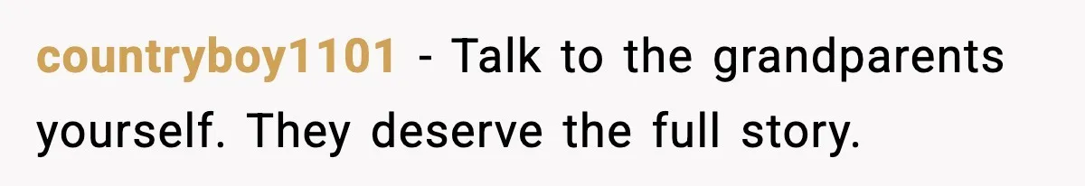 Brother Wants Her at the Wedding, But Only as a Silent Apology countryboy1101 - Talk to the grandparents yourself. They deserve the full story.