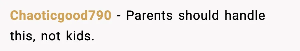 A 17-Year-Old Refuses to Risk His Safety for Dad’s New Family Chaoticgood790 - Parents should handle this, not kids.