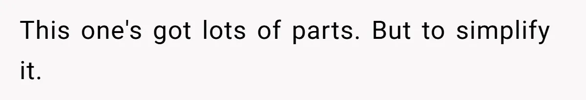 This one's got lots of parts. But to simplify it.