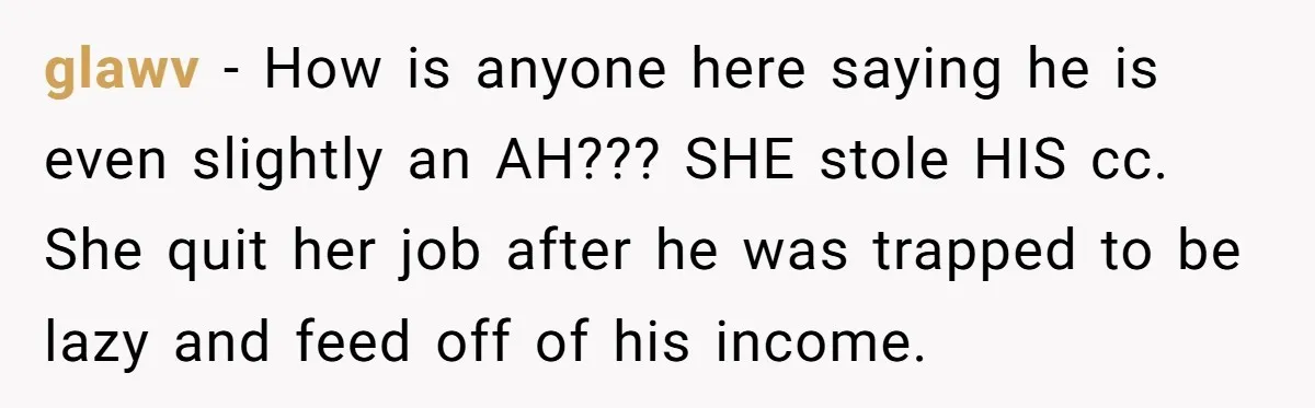Husband Discovers Unemployed Wife Secretly Subscribes To 15 Streaming Services Using His Credit Card glawv − How is anyone here saying he is even slightly an AH??? SHE stole HIS cc. She quit her job after he was trapped to be lazy and feed...