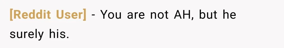 [Reddit User] − You are not AH, but he surely his.