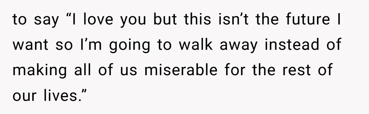 A Surprise Six-Year-Old Son Leads to a Heartbreaking Divorce for a Once-Happy Couple to say “I love you but this isn’t the future I want so I’m going to walk away instead of making all of us miserable for the rest of our...