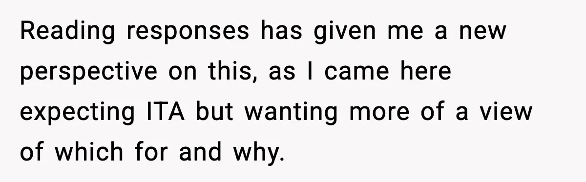 Reading responses has given me a new perspective on this, as I came here expecting ITA but wanting more of a view of which for and why.