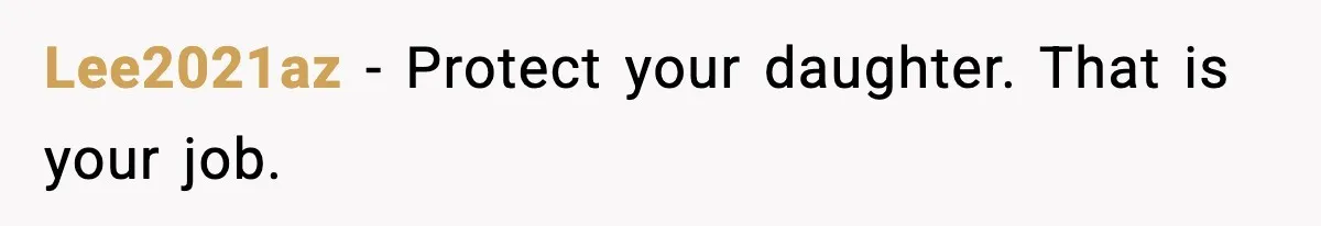 Lee2021az - Protect your daughter. That is your job.