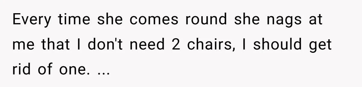 Woman in a Wheelchair Exposes Her MIL’s Secret Strategy to “Prove” She Can Walk Every time she comes round she nags at me that I don't need 2 chairs, I should get rid of one. ...