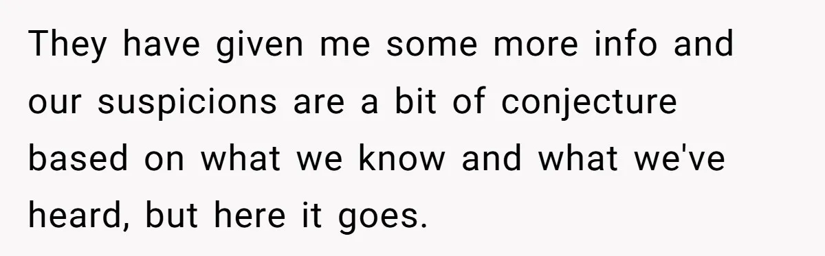He Was the Family ATM Until He Found Out He Was Not Invited to the Wedding They have given me some more info and our suspicions are a bit of conjecture based on what we know and what we've heard, but here it goes.