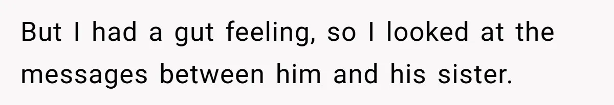 Man Throws His Wife Under The Bus To His Family, Gets Angry When She Finds Out But I had a gut feeling, so I looked at the messages between him and his sister.