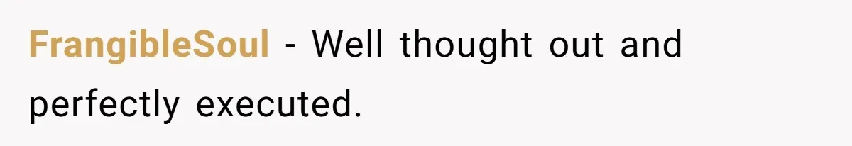 FrangibleSoul − Well thought out and perfectly executed.