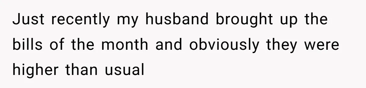 Just recently my husband brought up the bills of the month and obviously they were higher than usual