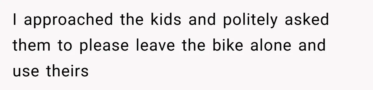 Teen Tries To Be Polite At The Park, Gets Insulted For Defending His Sister I approached the kids and politely asked them to please leave the bike alone and use theirs