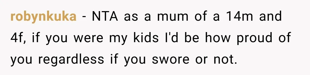 Teen Tries To Be Polite At The Park, Gets Insulted For Defending His Sister robynkuka − NTA as a mum of a 14m and 4f, if you were my kids I'd be how proud of you regardless if you swore or not.