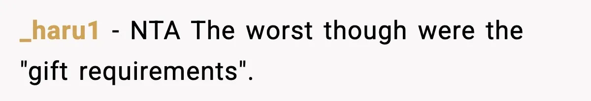 _haru1 − NTA The worst though were the "gift requirements".