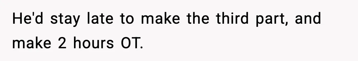 Foreman Punishes CNC Machinist For Being Late, Loses Him Thousands In Overtime And Gets Fired He'd stay late to make the third part, and make 2 hours OT.