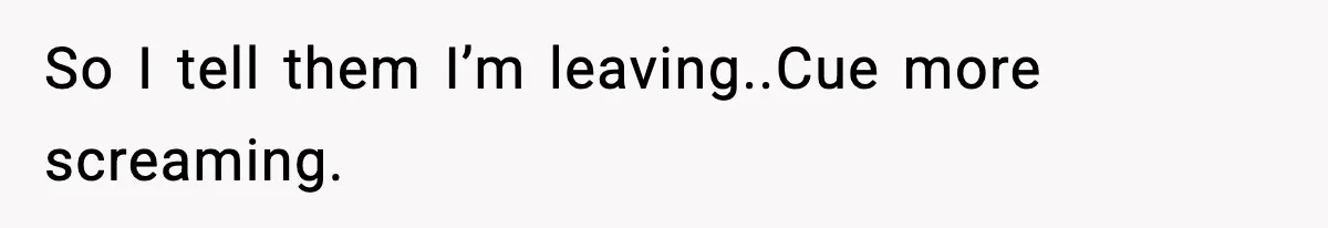 Teen Refuses To Share Room With Four Young Children, Family Loses Free Babysitting And Boat Access So I tell them I’m leaving..Cue more screaming.