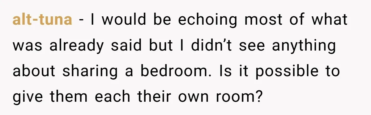 Identical Twins, Not-So-Identical Lives: When Animal Crossing Triggers a Family Explosion alt-tuna − I would be echoing most of what was already said but I didn’t see anything about sharing a bedroom. Is it possible to give them each their own...