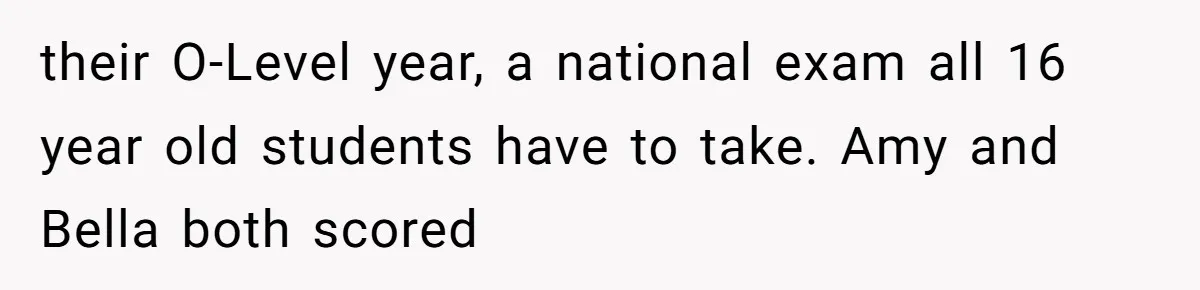 Identical Twins, Not-So-Identical Lives: When Animal Crossing Triggers a Family Explosion their O-Level year, a national exam all 16 year old students have to take. Amy and Bella both scored