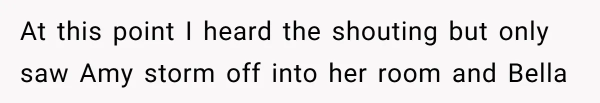Identical Twins, Not-So-Identical Lives: When Animal Crossing Triggers a Family Explosion At this point I heard the shouting but only saw Amy storm off into her room and Bella