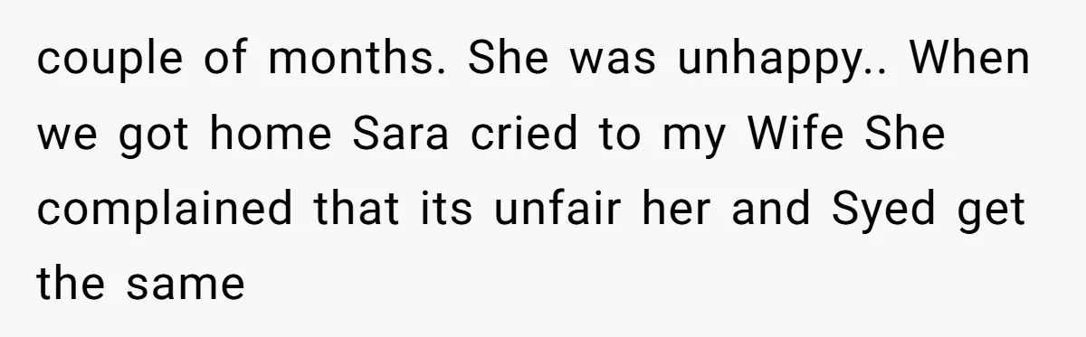 Dad Gives Twins Identical Shopping Budgets but Finds Out the “Pink Tax” Is Very Real couple of months. She was unhappy.. When we got home Sara cried to my Wife She complained that its unfair her and Syed get the same