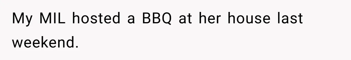 My MIL hosted a BBQ at her house last weekend.