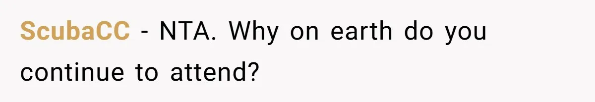 ScubaCC − NTA. Why on earth do you continue to attend?