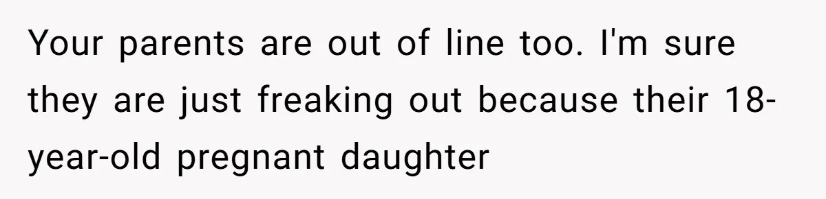 Pregnant Woman Refuses To Let Boyfriend Name Their Daughter “Renesmae” After Twilight Character Your parents are out of line too. I'm sure they are just freaking out because their 18-year-old pregnant daughter