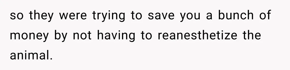 Dog Owner Upset After Vet Removes Puppy’s Teeth During Neutering Without Consent so they were trying to save you a bunch of money by not having to reanesthetize the animal.