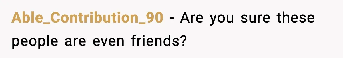 Able_Contribution_90 - Are you sure these people are even friends?