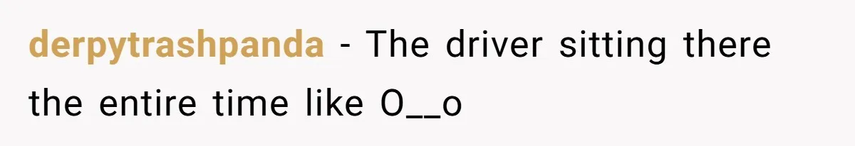 derpytrashpanda − The driver sitting there the entire time like O__o