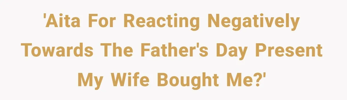 'AITA for reacting negatively towards the Father's Day present my wife bought me?'
