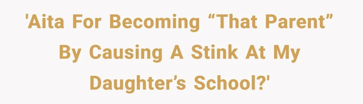 'AITA for becoming “that parent” by causing a stink at my daughter’s school?'