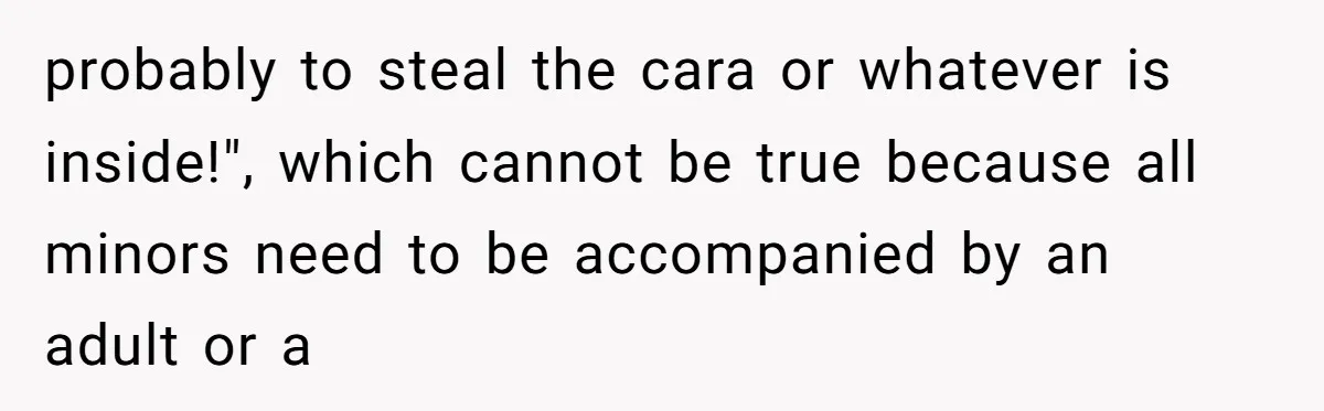 A Community Meeting Turns into a Giggle Fit Over “Gang Activity” Claims probably to steal the cara or whatever is inside!", which cannot be true because all minors need to be accompanied by an adult or a