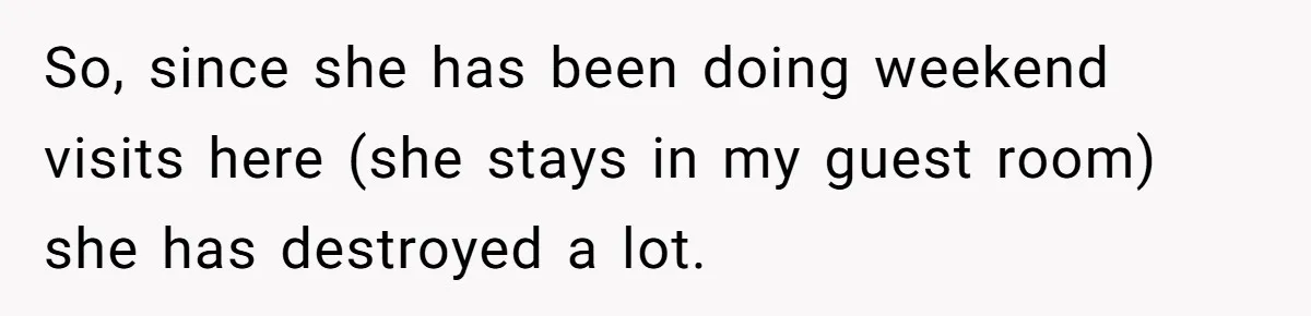 Woman Can’t Believe Her Boyfriend Shrugs Off His Kid Destroying Childhood Photos So, since she has been doing weekend visits here (she stays in my guest room) she has destroyed a lot.