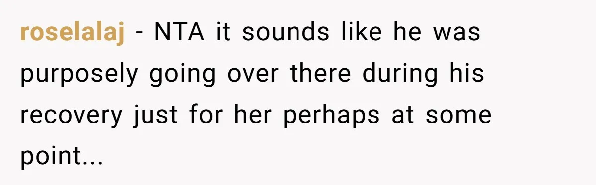 Ex-Husband Who Cheated After She Nursed Him Through Cancer Asks to Move Back In roselalaj − NTA it sounds like he was purposely going over there during his recovery just for her perhaps at some point...