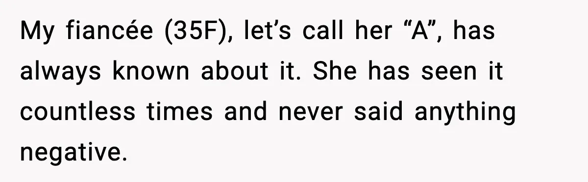 Fiancée Halts Wedding After Groom Refuses to Remove Tattoo of Late Wife My fiancée (35F), let’s call her “A”, has always known about it. She has seen it countless times and never said anything negative.