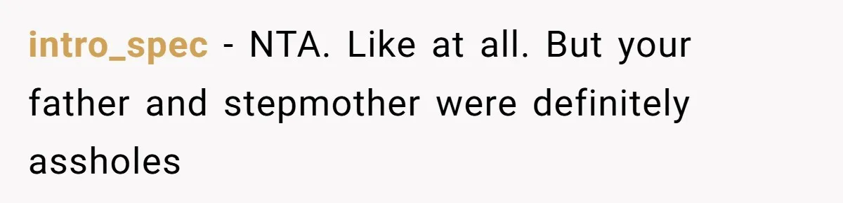 Brother Stands His Ground as Sister Demands Stepmother Be Added to His Memorial Tattoo intro_spec − NTA. Like at all. But your father and stepmother were definitely assholes